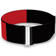 Cinch Waist Belt - Harley Quinn Diamond Split Red Black Black Red Womens Cinch Waist Belts DC Comics   