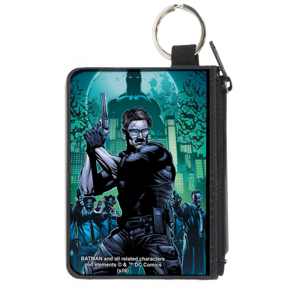 Canvas Zipper Wallet - MINI X-SMALL - The New 52 Detective Comics Issue #25 James Gordon Cover Pose Blues Greens Canvas Zipper Wallets DC Comics   