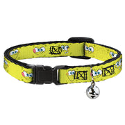 Cat Collar Breakaway with Bell - SpongeBob Expressions Yellow Breakaway Cat Collars SpongeBob SquarePants
