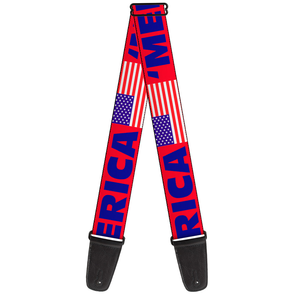 Guitar Strap - MERICA US Flag Red Blue White Guitar Straps Buckle-Down   