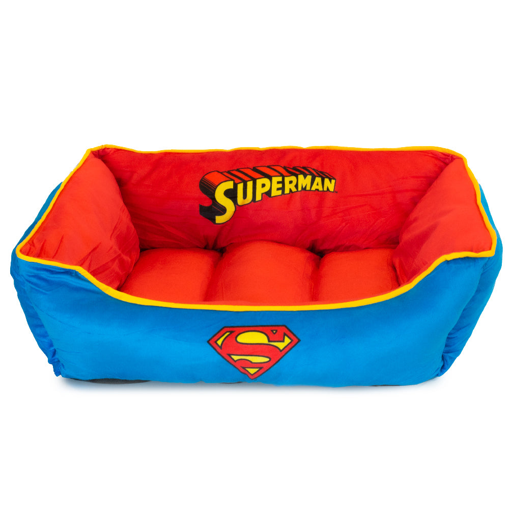 Pet Bed - Superman Red Yellow Blue Pet Beds DC Comics   