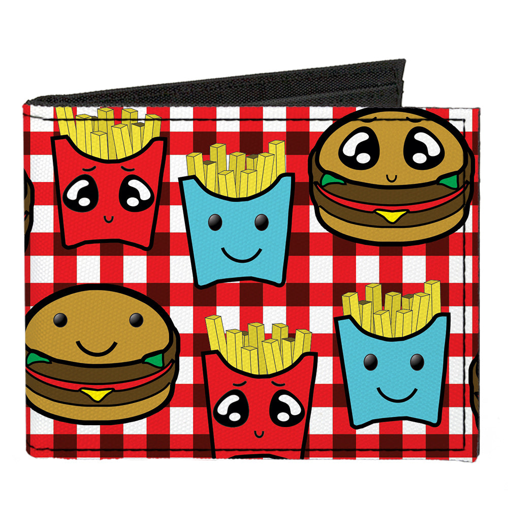 Canvas Bi-Fold Wallet - Burger & Fries Cartoon Canvas Bi-Fold Wallets Buckle-Down   