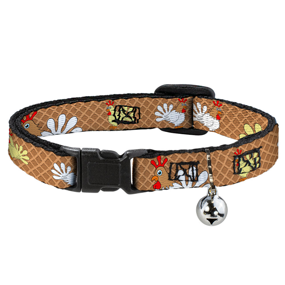 Cat Collar Breakaway - Waffle Chicken Poses Breakaway Cat Collars Buckle-Down   