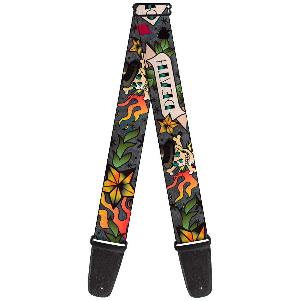 Guitar Strap - Death or Glory Gray Guitar Straps Buckle-Down   