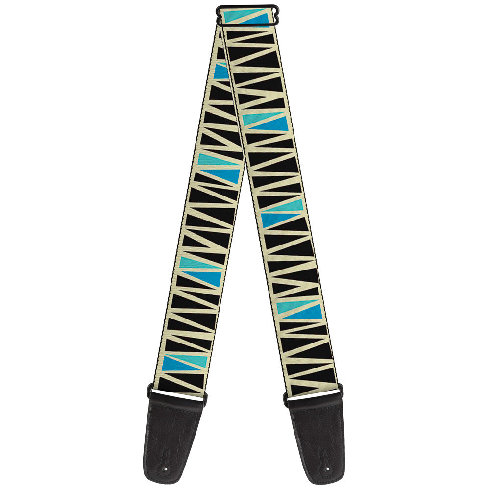 Guitar Strap - Zig Zag Doodle Cream Black Blues Guitar Straps Buckle-Down   