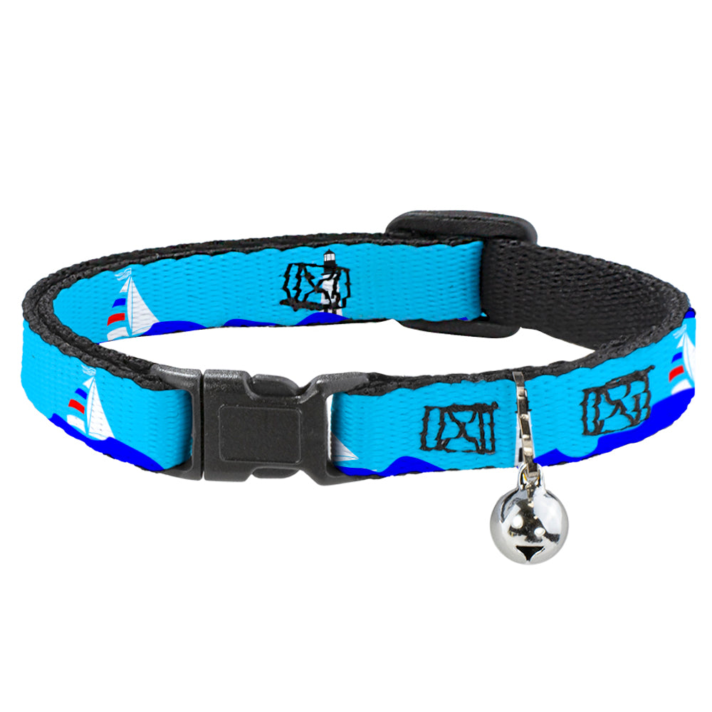 Cat Collar Breakaway - Boats on the Water Breakaway Cat Collars Buckle-Down   
