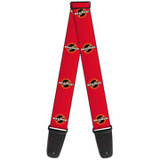 Guitar Strap - BAZINGA! Logo Burgundy Guitar Straps The Big Bang Theory   