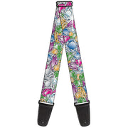 Guitar Strap - Gems Stacked Multi Color Guitar Straps Buckle-Down   