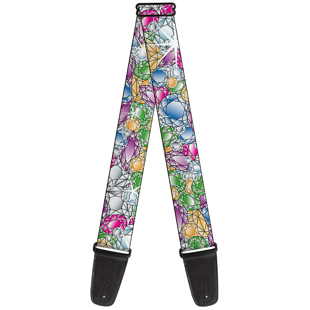 Guitar Strap - Gems Stacked Multi Color Guitar Straps Buckle-Down   