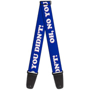 Guitar Strap - OH, NO YOU DIDN'T!!! Navy Purple White Guitar Straps Buckle-Down   