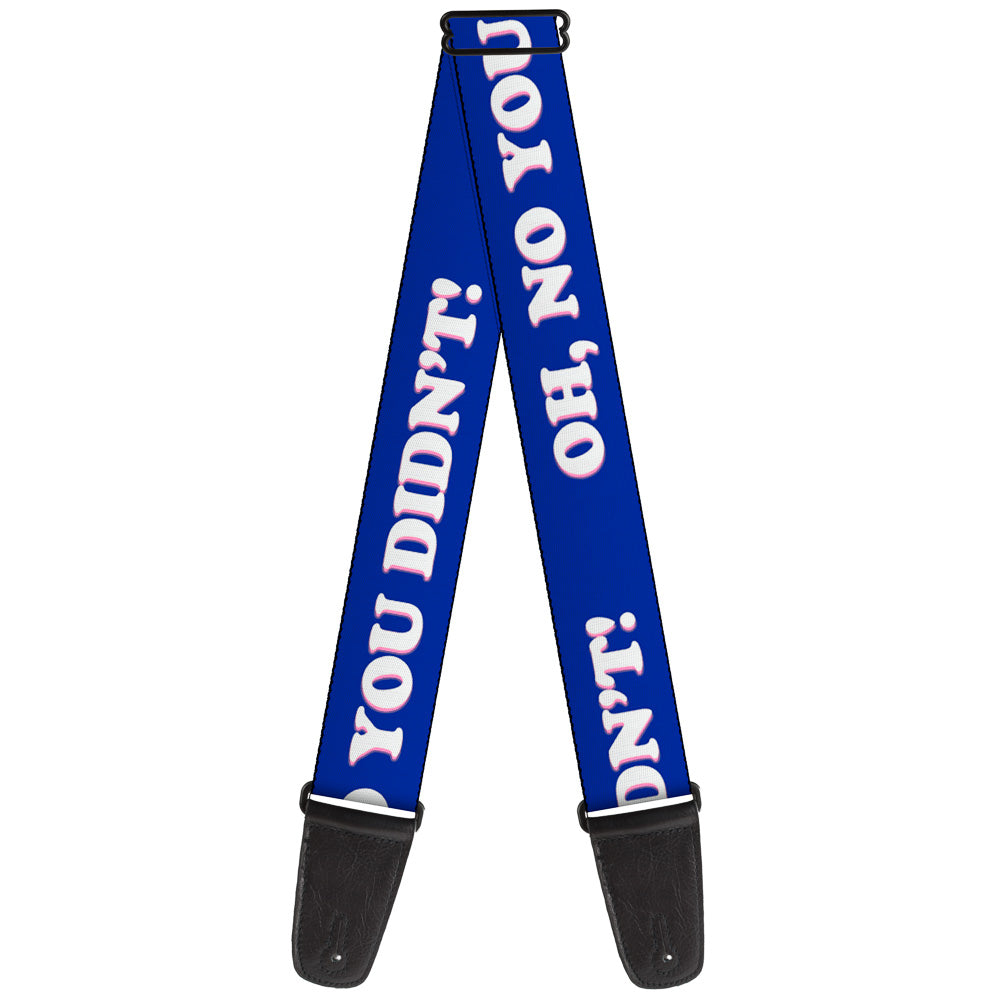 Guitar Strap - OH, NO YOU DIDN'T!!! Navy Purple White Guitar Straps Buckle-Down   