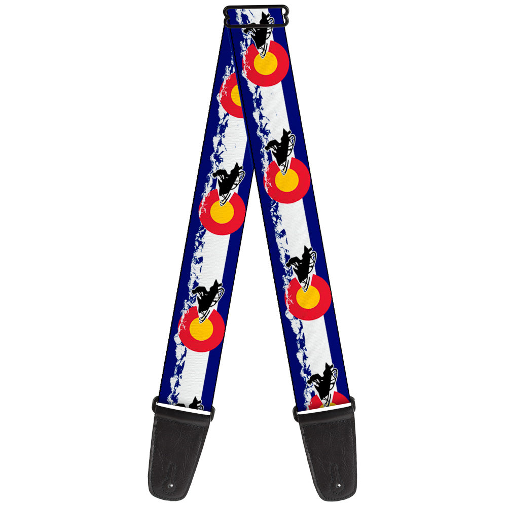 Guitar Strap - Colorado Snowmobiler Mountains Guitar Straps Buckle-Down   