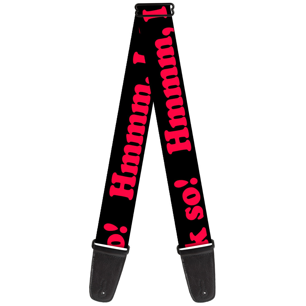 Guitar Strap - HMMM, I DON'T THINK SO! Black Pink Guitar Straps Buckle-Down   