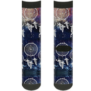 Sock Pair - Polyester - Dream Catcher Galaxy White - CREW Socks Buckle-Down   