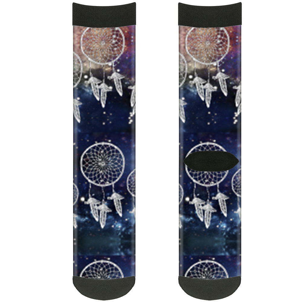 Sock Pair - Polyester - Dream Catcher Galaxy White - CREW Socks Buckle-Down   