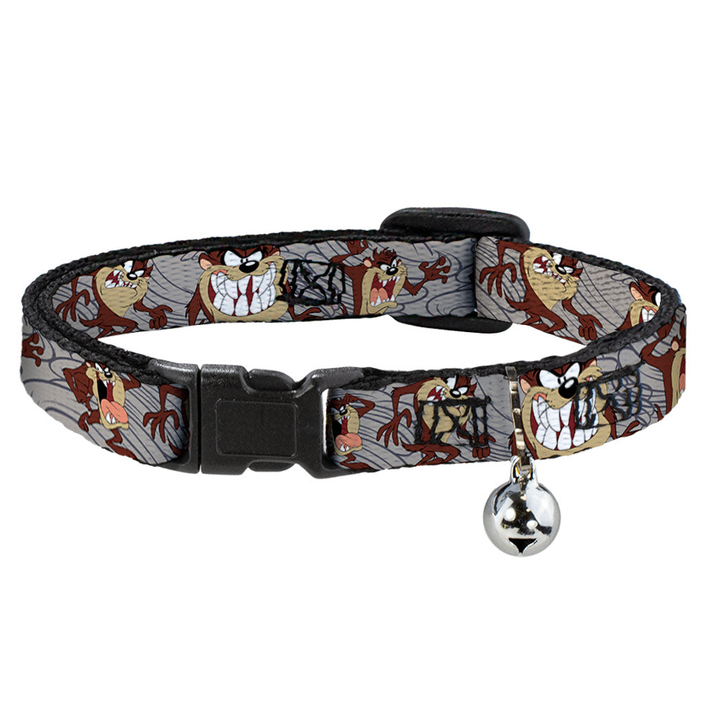 Cat Collar Breakaway - Tasmanian Devil Expressions Gray Swirl Breakaway Cat Collars Looney Tunes   