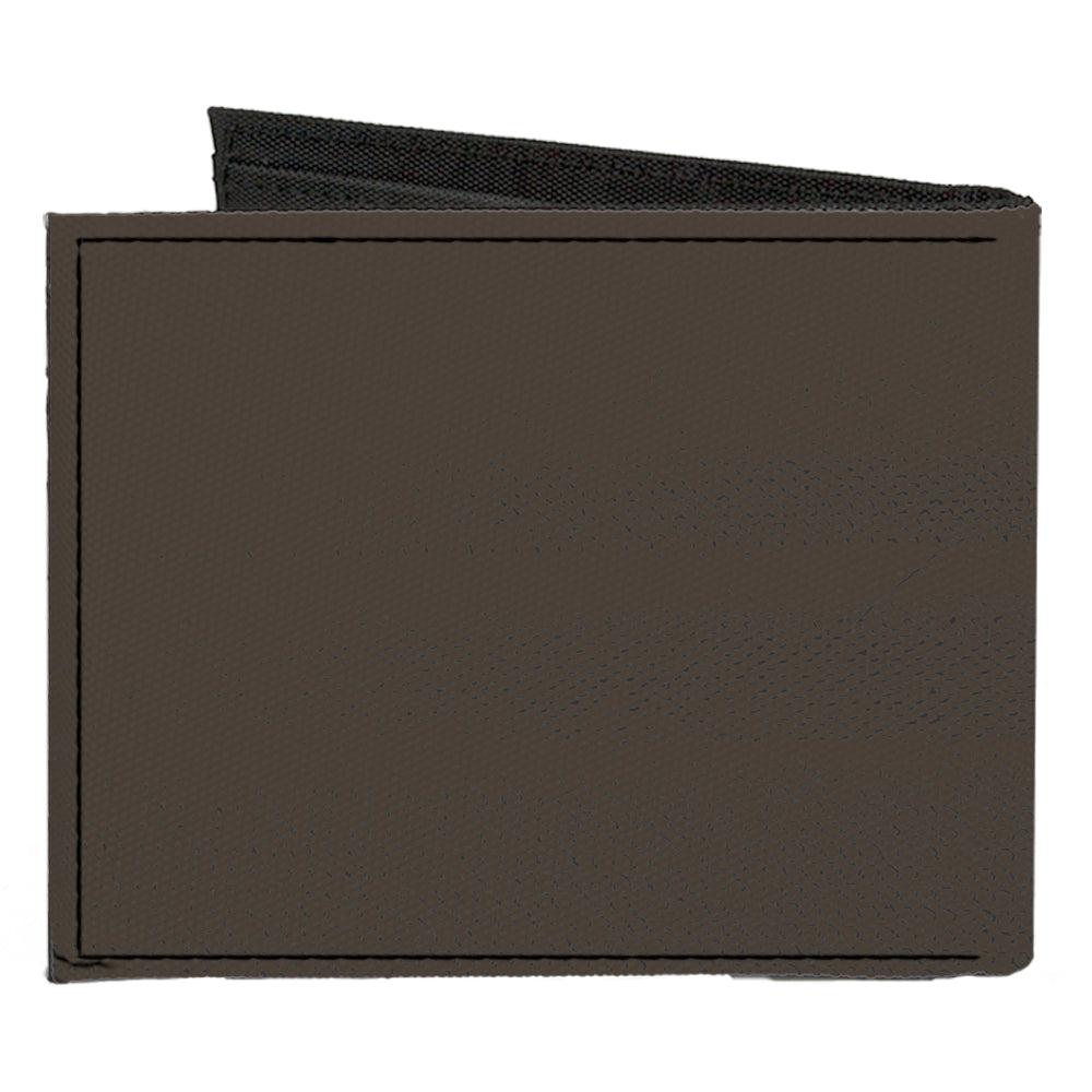 Canvas Bi-Fold Wallet - Corvette C1 Emblem Charcoal Gray Canvas Bi-Fold Wallets GM General Motors   
