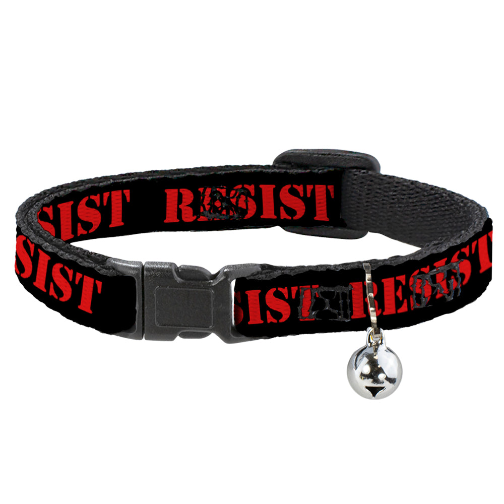 Cat Collar Breakaway - RESIST Stencil Black Red Breakaway Cat Collars Buckle-Down   