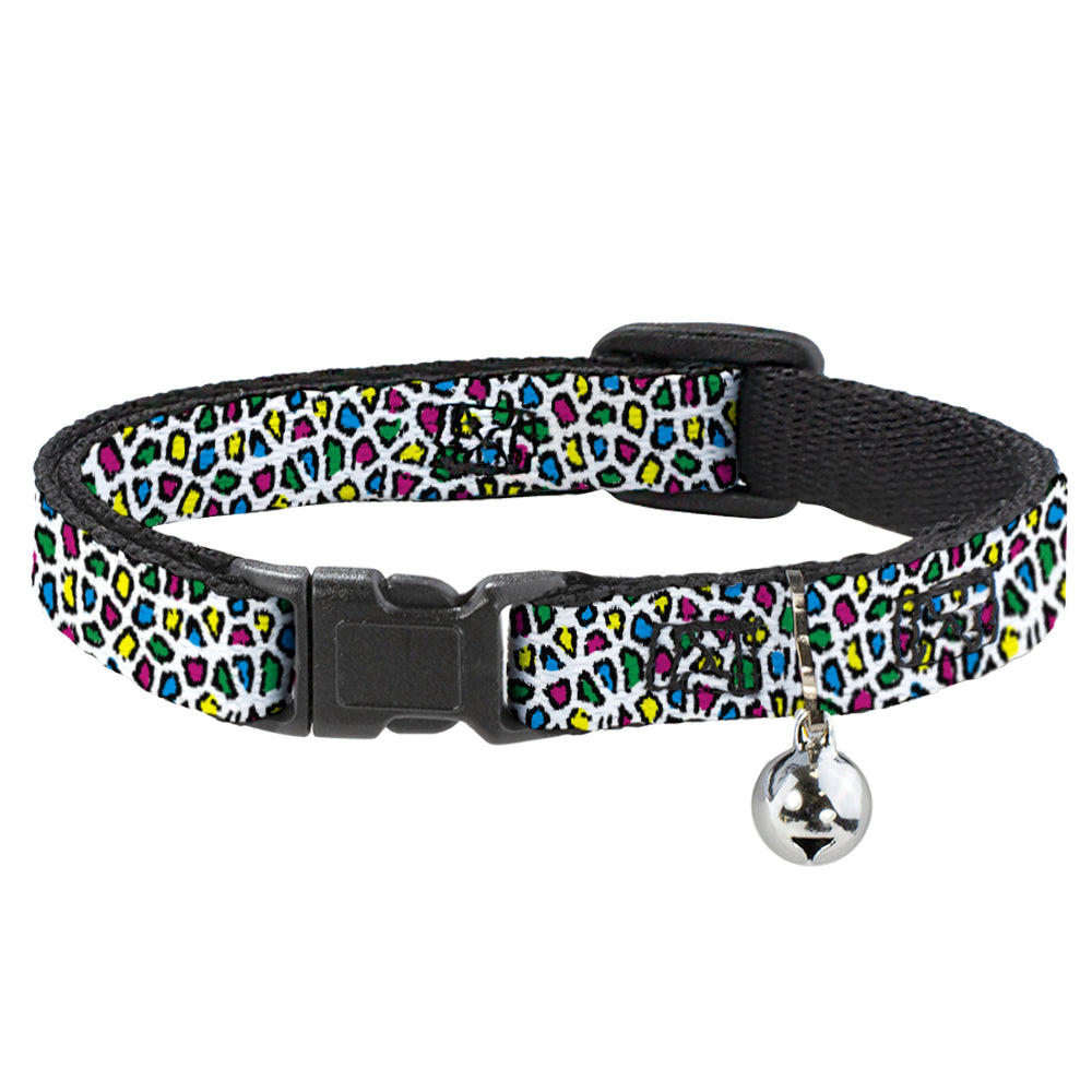 Cat Collar Breakaway - Leopard White Multi Color Breakaway Cat Collars Buckle-Down   