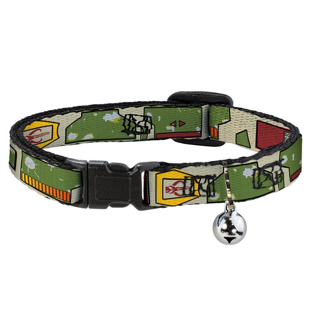 Cat Collar Breakaway - Star Wars Boba Fett Utility Belt Bounding Tan Breakaway Cat Collars Star Wars   