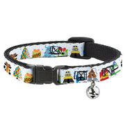Cat Collar Breakaway with Bell - Pixar Holiday Collection Character Gifts Lineup Stars White Blues Breakaway Cat Collars Disney   