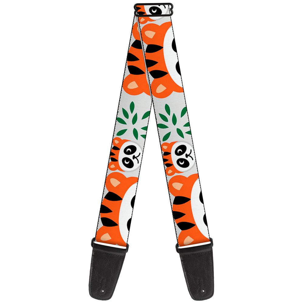 Guitar Strap - Panda w Tiger Hat Guitar Straps Buckle-Down   