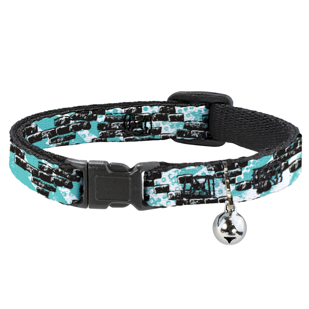 Cat Collar Breakaway - Grunge Bricks Green Breakaway Cat Collars Buckle-Down   