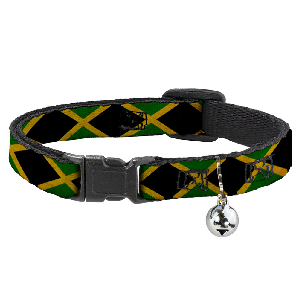 Cat Collar Breakaway - Jamaica Flags Vintage Black Breakaway Cat Collars Buckle-Down   