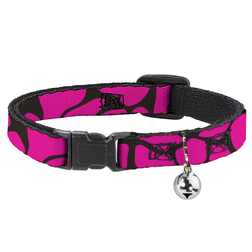 Cat Collar Breakaway - Giraffe Spots Black Fuchsia Breakaway Cat Collars Buckle-Down   