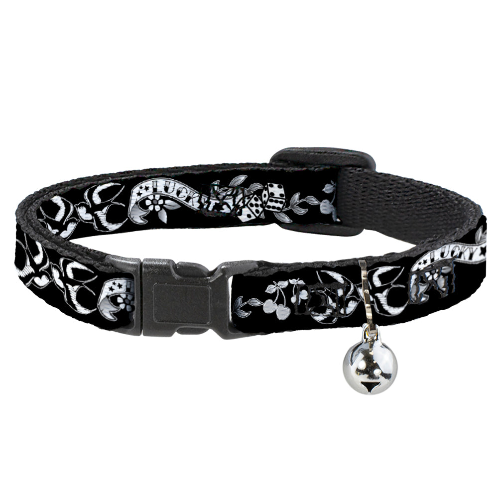 Cat Collar Breakaway - Lucky Black White Breakaway Cat Collars Buckle-Down   
