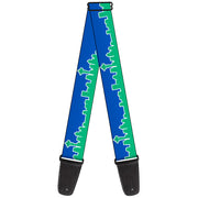 Guitar Strap - Seattle Skyline Blue Green Guitar Straps Buckle-Down   