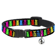 Cat Collar Breakaway - Gummy Bears Black Multi Color Breakaway Cat Collars Buckle-Down   