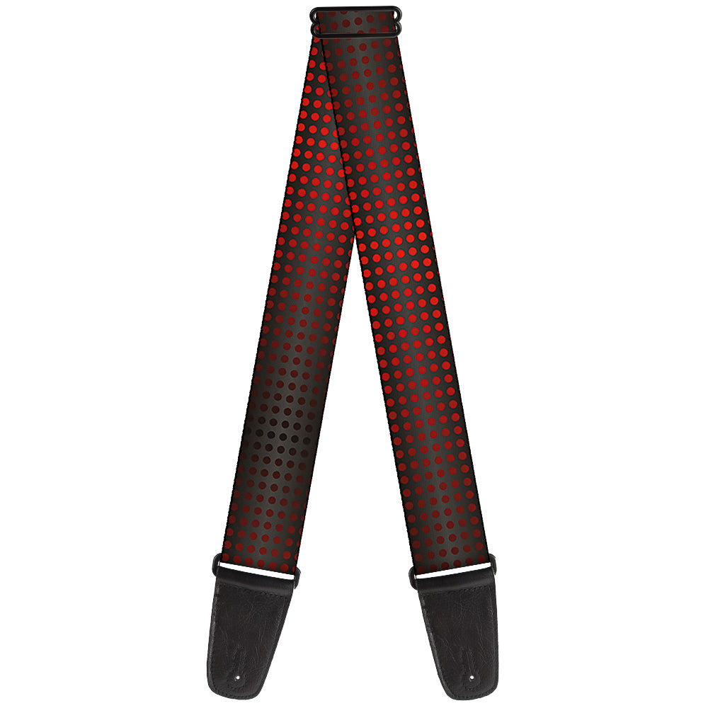 Guitar Strap - Micro Polka Dots Transitions Black Red Guitar Straps Buckle-Down   