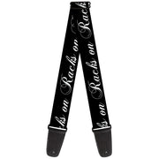 Guitar Strap - RACKS ON RACKS Black White Guitar Straps Buckle-Down   