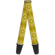 Guitar Strap - Pinwheel Star Olive Green Biege Guitar Straps Buckle-Down   