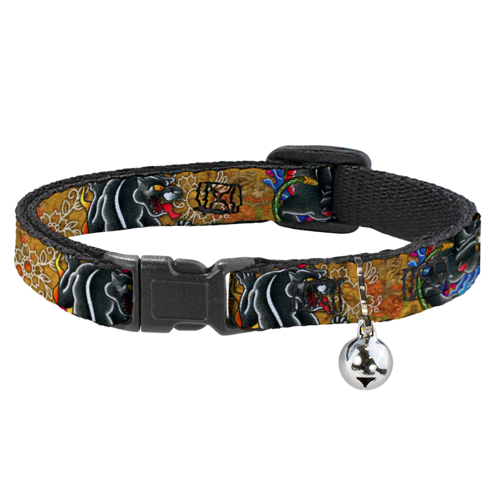 Cat Collar Breakaway - Tattoo Johnny-Panther Breakaway Cat Collars Tattoo Johnny   