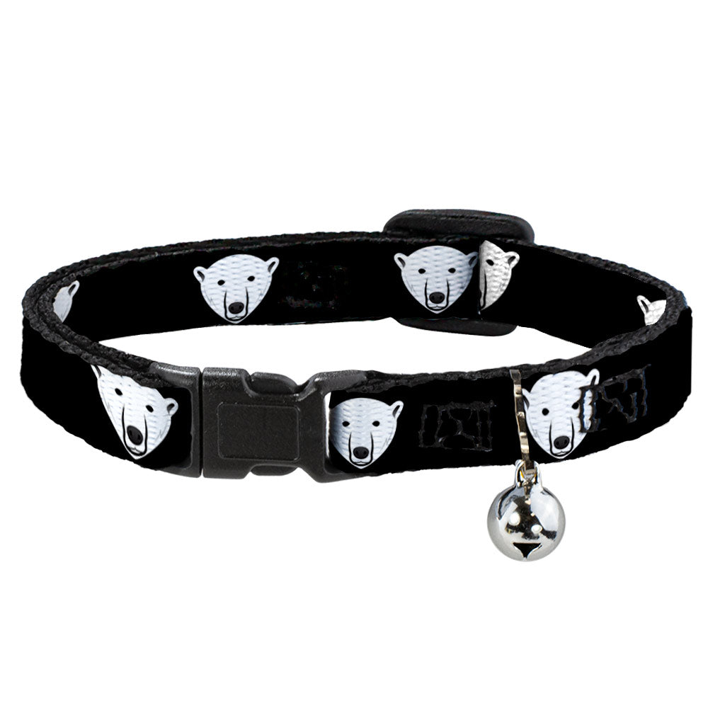 Cat Collar Breakaway - Polar Bear Repeat Black Breakaway Cat Collars Buckle-Down   