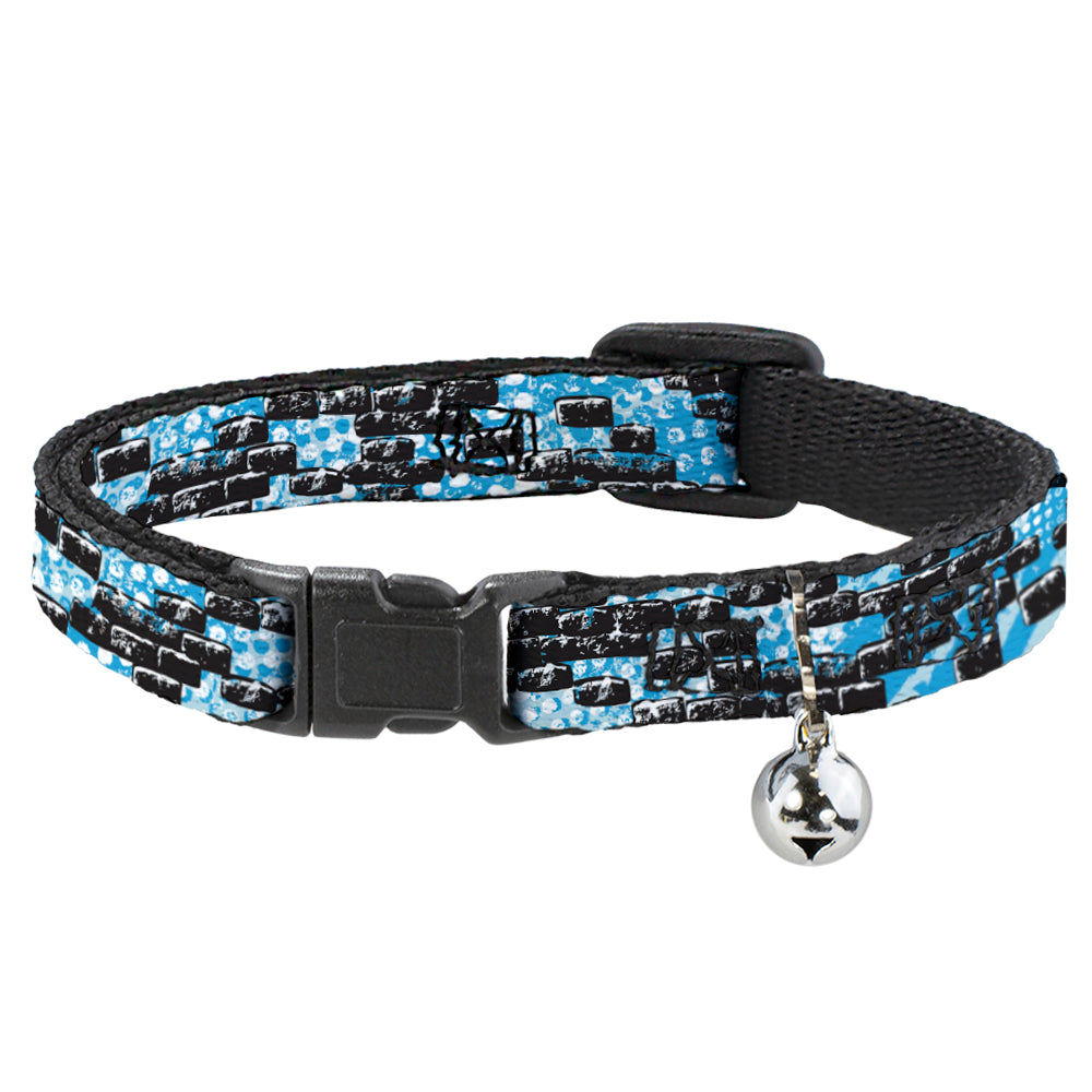 Cat Collar Breakaway - Grunge Bricks Blue Breakaway Cat Collars Buckle-Down   