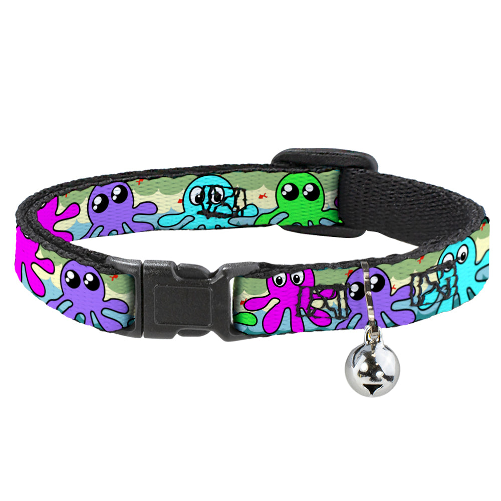Cat Collar Breakaway - Octopus Cartoon Breakaway Cat Collars Buckle-Down   