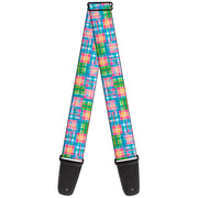 Guitar Strap - Madras Plaid Pink Guitar Straps Buckle-Down   