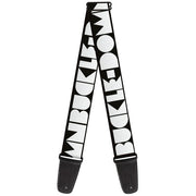 Guitar Strap - BUCKLE-DOWN Shapes Black White Guitar Straps Buckle-Down   