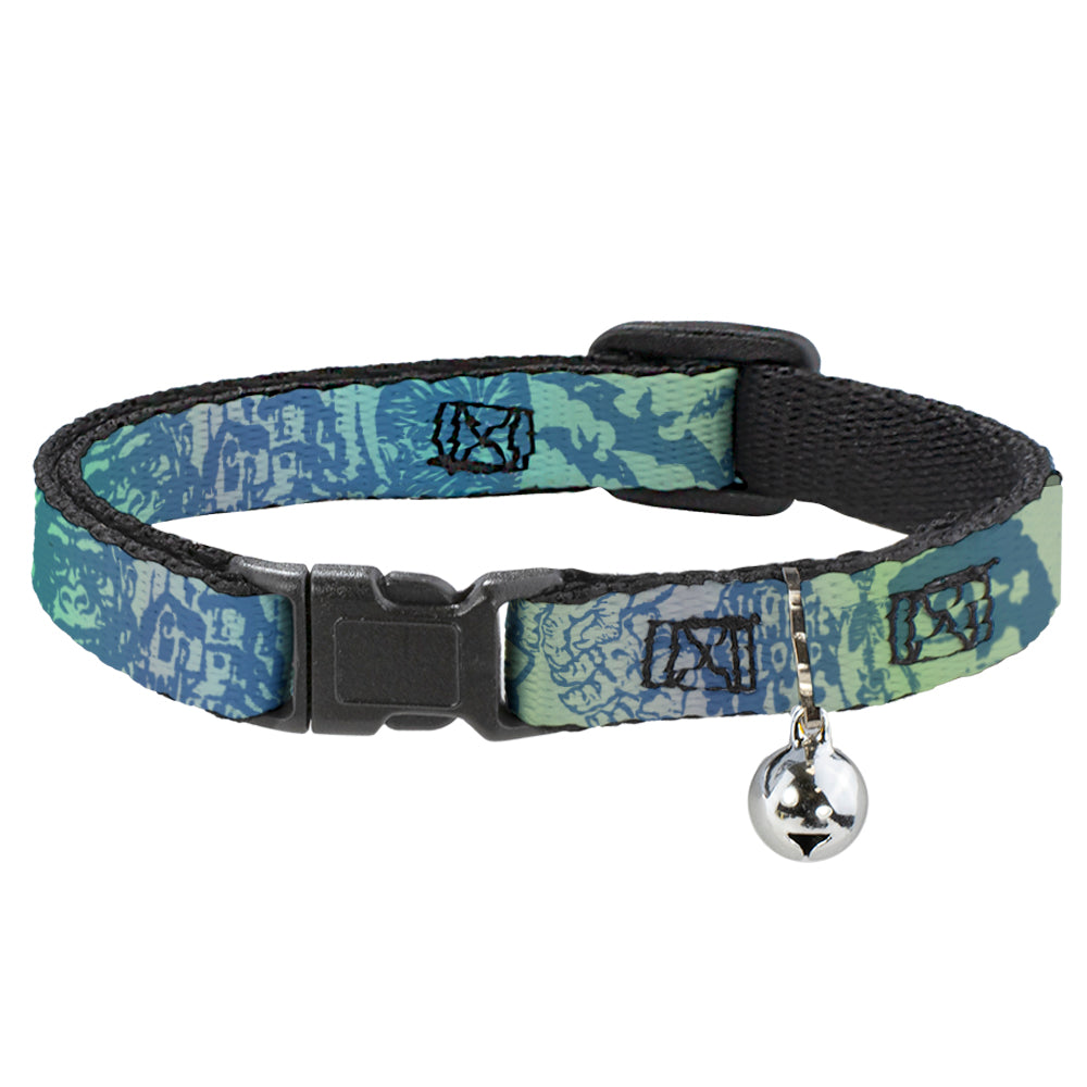 Cat Collar Breakaway - Retro Monster Aqua Breakaway Cat Collars Buckle-Down   