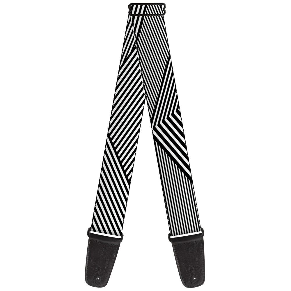 Guitar Strap - Eighties 7 Black White Guitar Straps Buckle-Down   