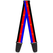 Guitar Strap - Flag Polyamorous Pi Symbol Blue Red Black Yellow Guitar Straps Buckle-Down   