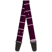 Guitar Strap - Guitar Neck Black White Pink Guitar Straps Buckle-Down   