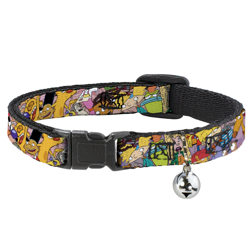 Cat Collar Breakaway with Bell - Nick 90's Rewind Character Mash Up Collage2 Pinks Breakaway Cat Collars Nick 90s