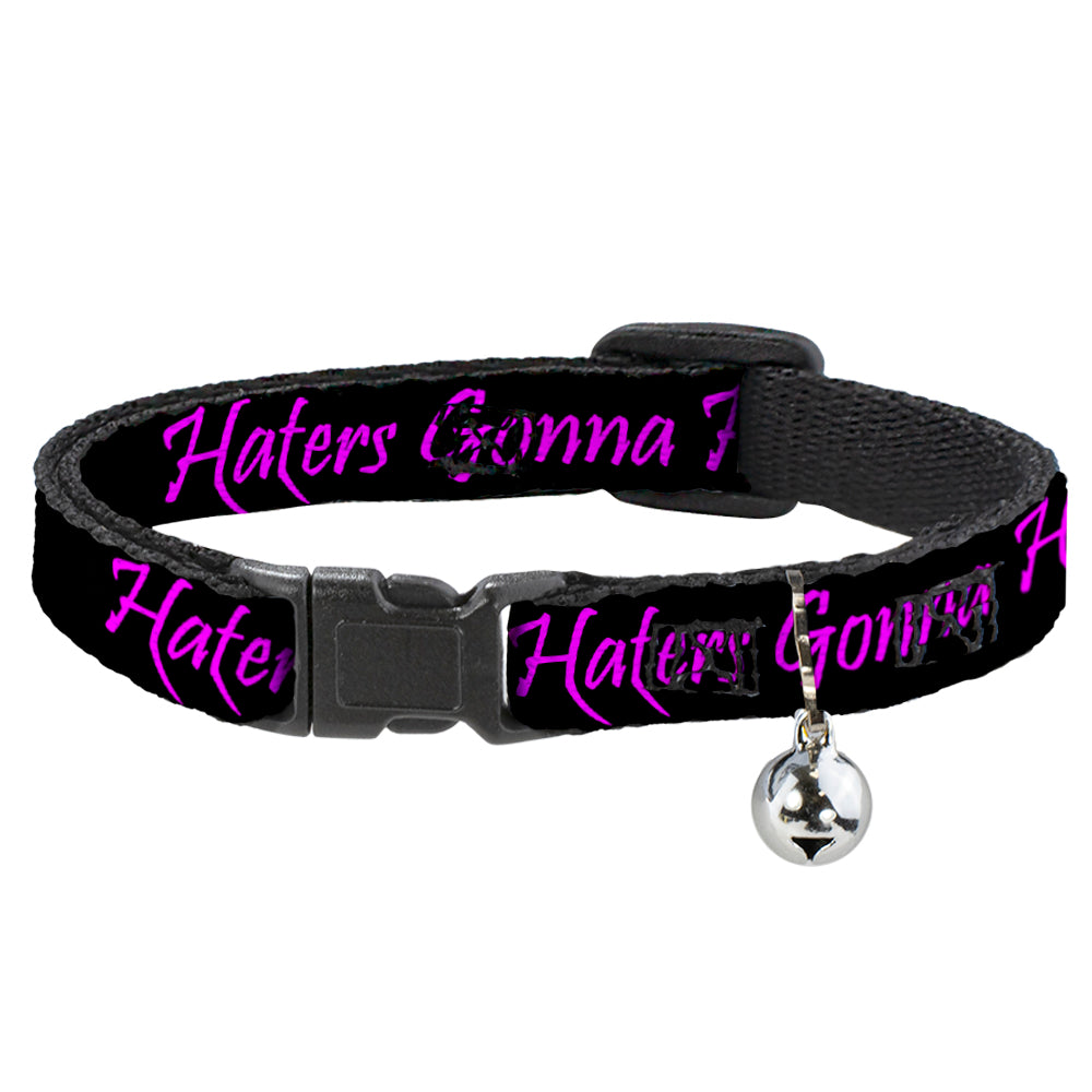 Cat Collar Breakaway - Haters Gonna Hate w Gem Black Fuchsia Breakaway Cat Collars Buckle-Down   