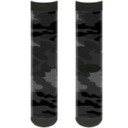 Sock Pair - Polyester - Camo Charcoal - CREW Socks Buckle-Down   