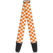 Guitar Strap - Checker White TN Orange Guitar Straps Buckle-Down   