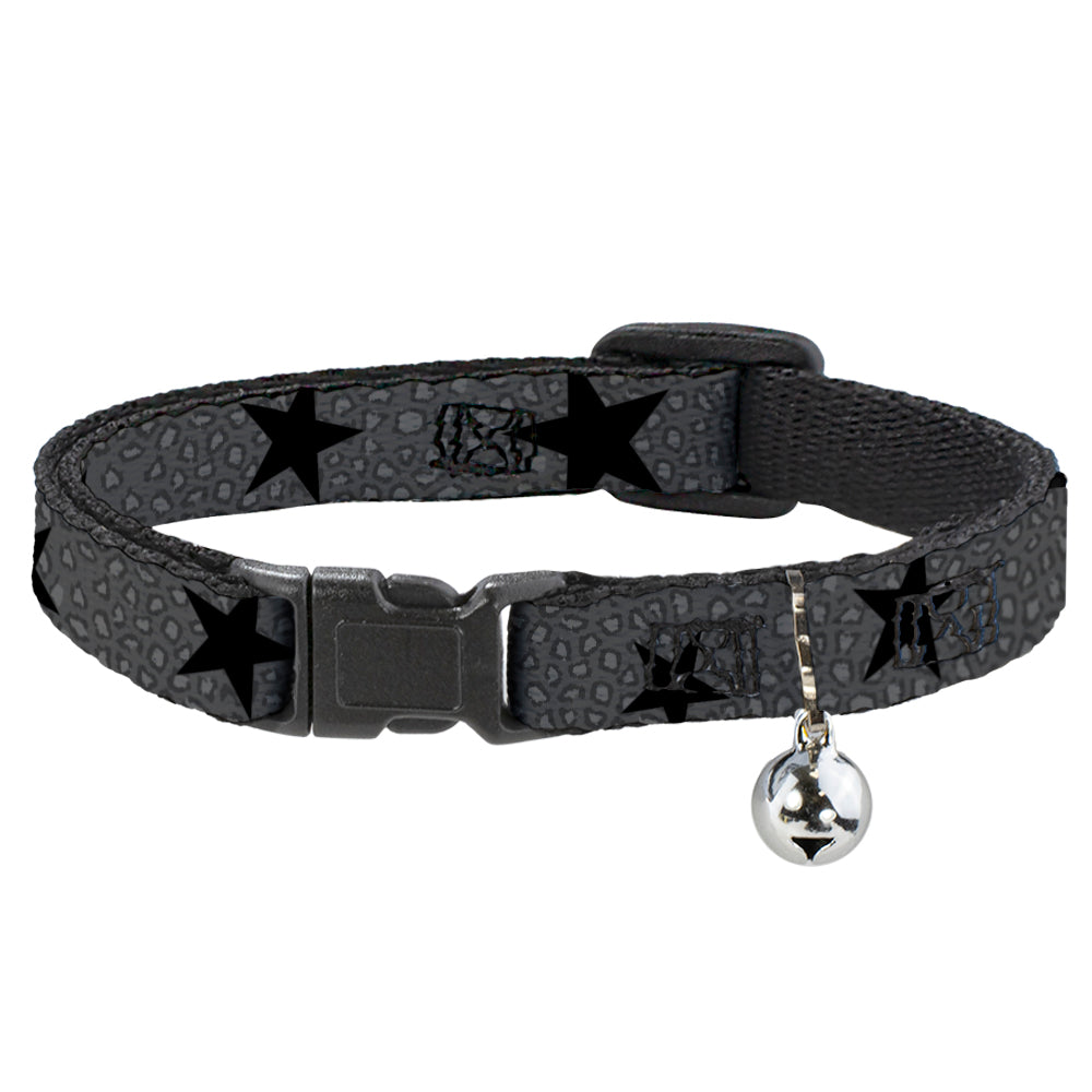 Cat Collar Breakaway - Cheetah Stars Gray Black Breakaway Cat Collars Buckle-Down   
